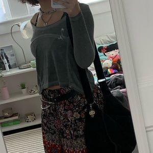 Gray long sleeve top